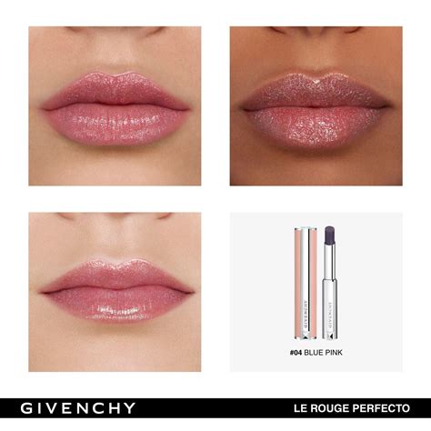 givenchy le rouge perfecto beautifying lip balm blue pink|Givenchy perfume lip balm.